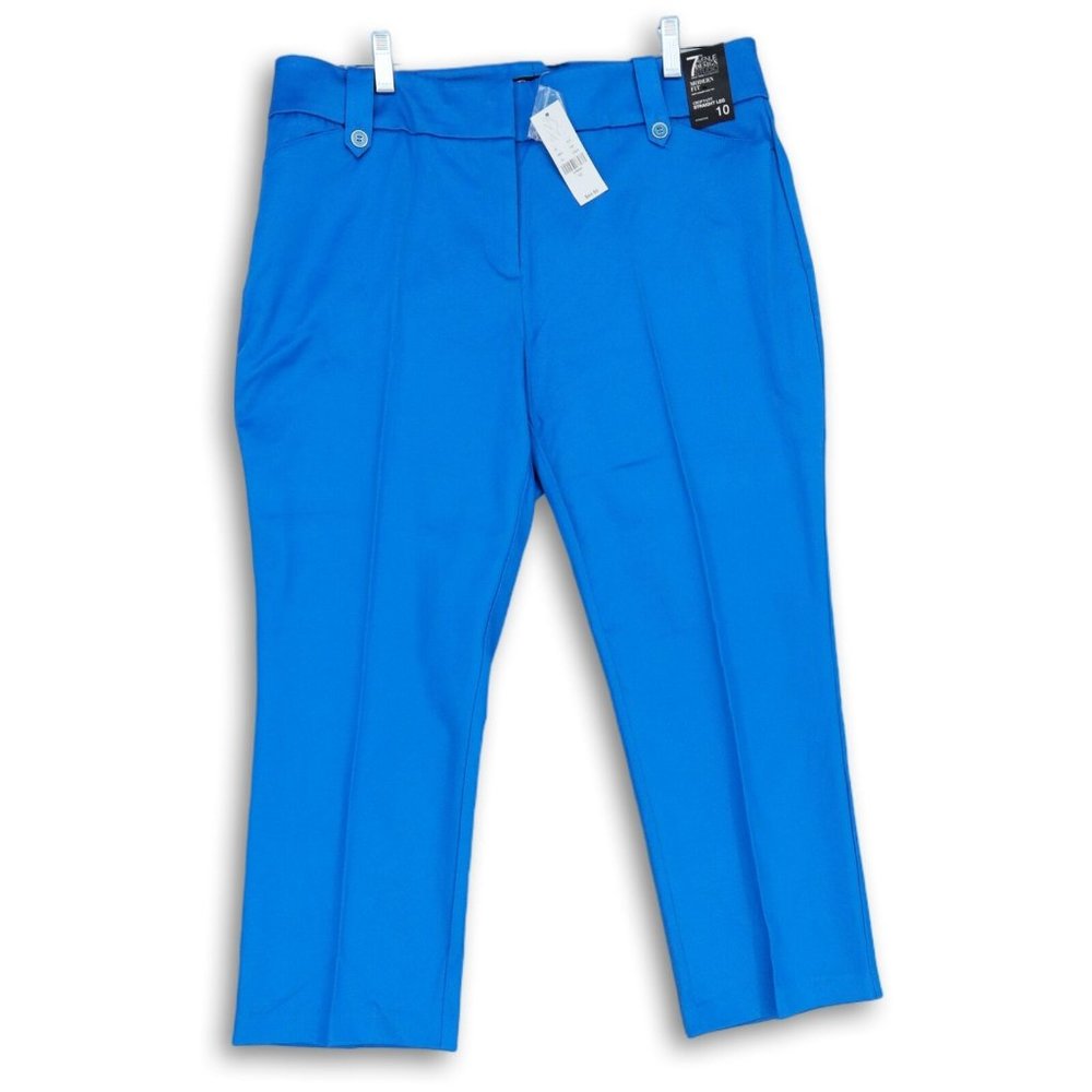 NWT NEW YORK & CO. 7TH AVENUE MODERN FIT STRAIGHT LEG STRETCH CROP PANTS 10
